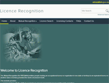 Tablet Screenshot of licencerecognition.gov.au